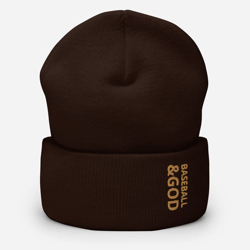 Baseball &God Zest Cuffed Beanie